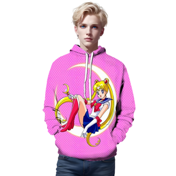 Anime Sailor Moon Hoodie &#8211; Sailor Moon 3D Print Pullover Hoodie