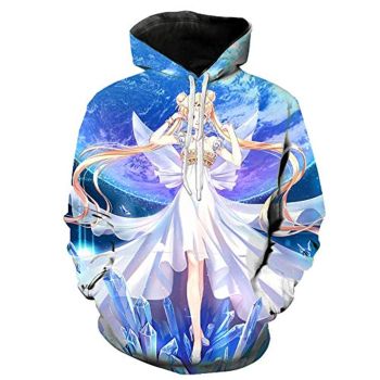Anime Sailor Moon Hoodie &#8211; Sailor Moon 3D Print Pullover Hoodie