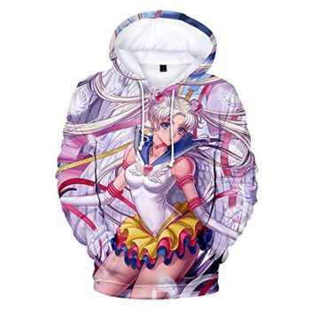 Anime Sailor Moon Hoodie &#8211; Sailor Moon 3D Print Pullover Hoodie
