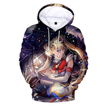Anime Sailor Moon Hoodie &#8211; Sailor Moon 3D Print Pullover Hoodie