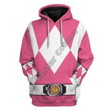 Loose And Gorgeous Pink Belt Pattern Armor Hoodie