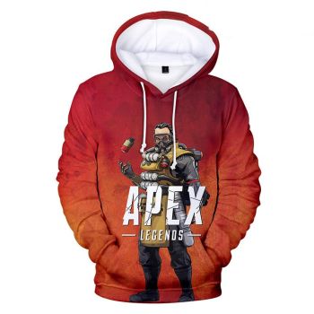 Apex Legends Hoodies &#8211; Apex Legends Game Series Caustic Battle Royale Red 3D Hoodie