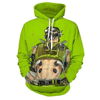 Apex Legends Hoodies &#8211; Octane Fashion 3D Print Drawsrting Pullover Gaming Hoodie