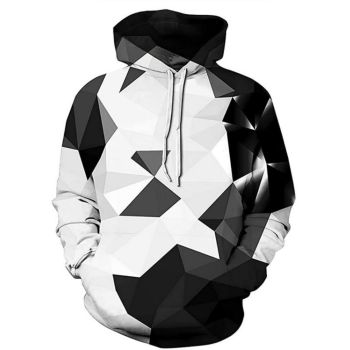 Precious And Cute Black White Geometry Pattern Bitcoin Hoodie