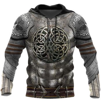 Oversize Brown Tree Pattern Armor Hoodie