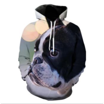 Oversize Pig Dog Pattern Animals Hoodie