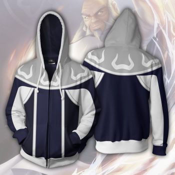 Avatar: The Last Airbender Iroh Hoodies &#8211; Zip Up Navy Blue Hoodie