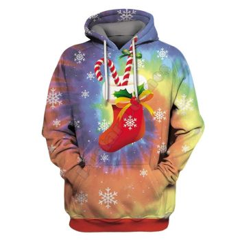  Loose And Gorgeous Colorful Socks Pattern Christmas Hoodie