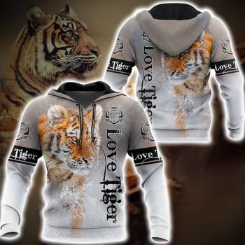 Gorgeous White Tiger Pattern Animals Hoodie