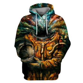 Pretty Colorful Star Pattern Astronauts Hoodie