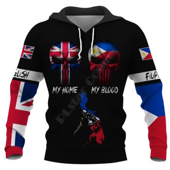 Precious And Gorgeous Black Skull Pattern Skull Hoodie