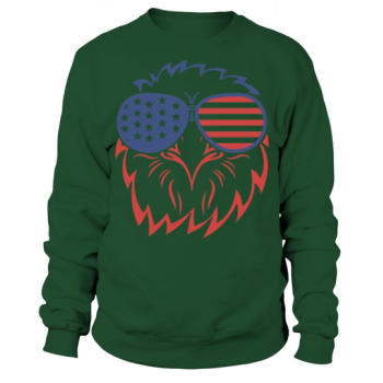Eagle Glasses American Flag 4th of July Sweatshirt