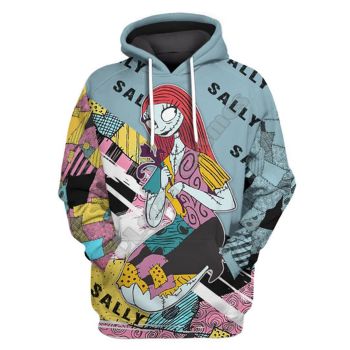  Cute And Loose Colorful Headshot Pattern Christmas Hoodie