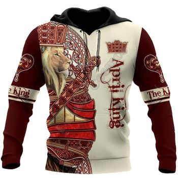Street Red Lion Pattern Animals Hoodie