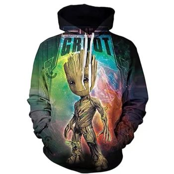 Vintage  Colorful Monsters Pattern Bitcoin Hoodie