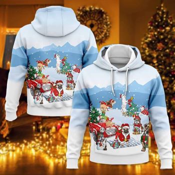 Bulldog Christmas 3D Hoodie