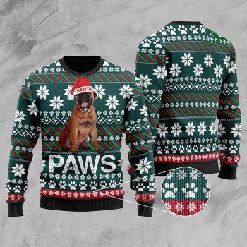 Bullmastiff Santa Printed Christmas Ugly Sweater