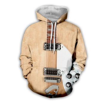 Cute Brown Strings Pattern Music Hoodie