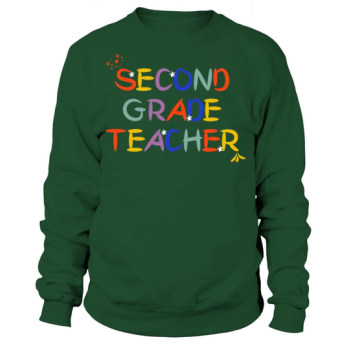 Vintage 2nd Second Grade Teacher Back To School Sweatshirt