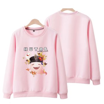 Charming Genshin Impact Hu Tao Anime Deep Khaki Pink Hoodie