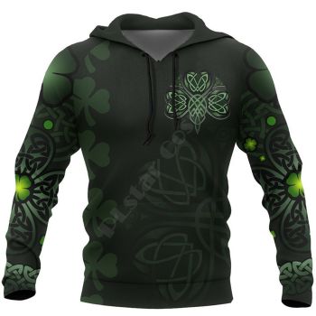 Vintage  Green Totem Pattern Armor Hoodie