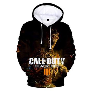 Call of Duty Hoodies &#8211; Black Ops 4 3D Full Print Long Sleeve Call of Duty Hooded Drawstring Sweaters