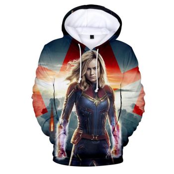 Captain  Hoodie &#8211; Carol Danvers Pullover Hoodie
