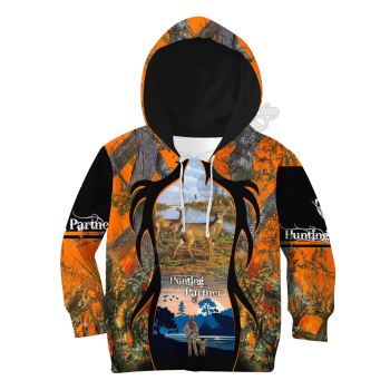 Temperament Black Orange Dinosaurs Pattern Animals Hoodie