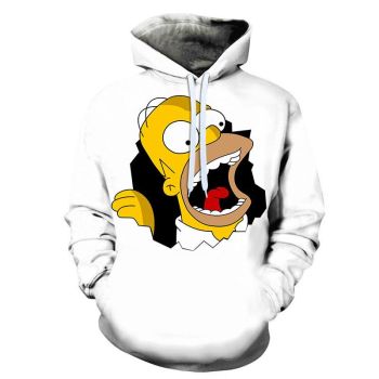 Cartoon 3D Print Hoodie &#8211; Homer Simpson Sweatshirt