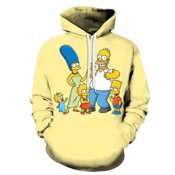 Cartoon 3D Print Hoodie &#8211; Homer Simpson Sweatshirt