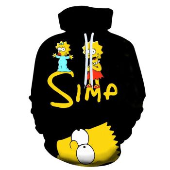 Cartoon 3D Print Hoodie &#8211; Homer Simpson Sweatshirt