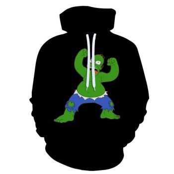 Cartoon 3D Print Hoodie &#8211; Homer Simpson Sweatshirt
