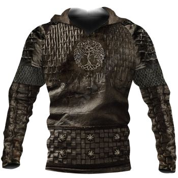 Pretty Brown Tree Pattern Armor Hoodie