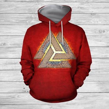 Classical  Red Totem Pattern Armor Hoodie