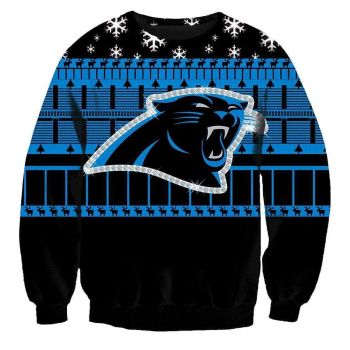 Christmas Carolina Panthers Sweatshirt &#8211; Black Sweatshirt