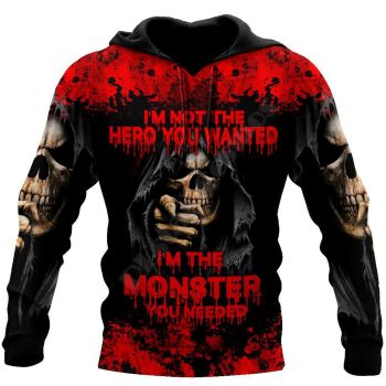 Fashion Red Skull Pattern Skull Hoodie