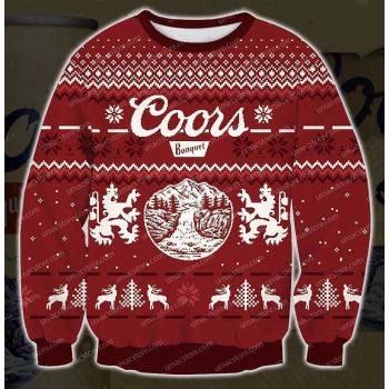Coors Banquet Beer V2 3D Print Christmas Sweater