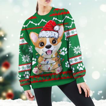 Corgi Green Christmas Sweatshirt