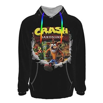 Crash Bandicoot Hoodies &#8211; 3D Print Black Pullover Sweatshirt