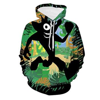 Crash Bandicoot Hoodies &#8211; Black Crash Bandicoot 3D Print Pullover Sweatshirt