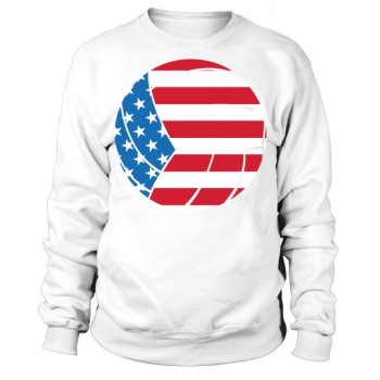 Volleyball American Flag 4th Of July Sweatshirt
