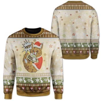 Cute Cat Merry Christmas Sweater