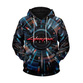 Cyberpunk 2077 Hoodie &#8211; 3D Print Unisex Patterned Pullover Sweatshirt