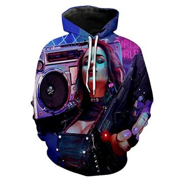 Cyberpunk 2077 Hoodie &#8211; 3D Print Unisex Patterned Pullover Sweatshirt