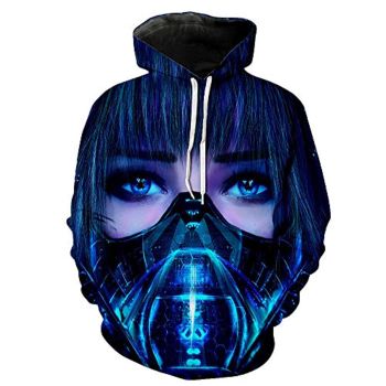 Cyberpunk 2077 Hoodie &#8211; 3D Print Unisex Patterned Pullover Sweatshirt
