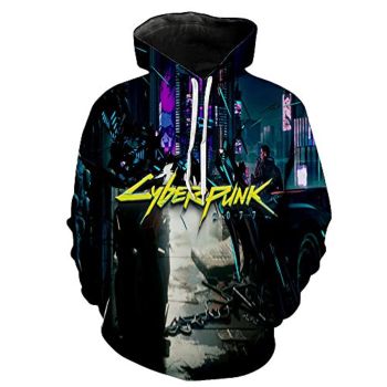 Cyberpunk 2077 Hoodie &#8211; 3D Print Unisex Patterned Pullover Sweatshirt