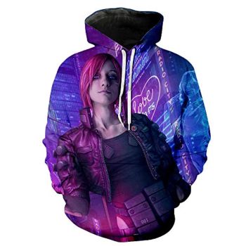 Cyberpunk 2077 Hoodie &#8211; 3D Print Unisex Patterned Pullover Sweatshirt