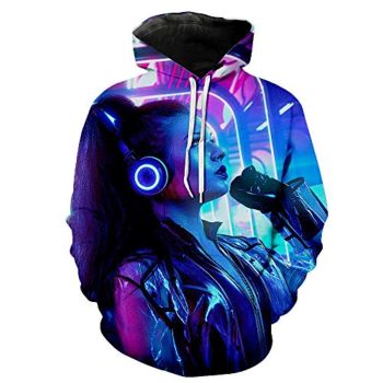 Cyberpunk 2077 Hoodie &#8211; 3D Print Unisex Patterned Pullover Sweatshirt