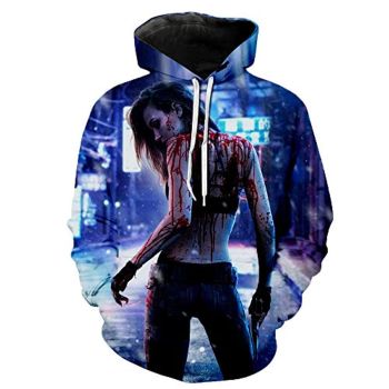 Cyberpunk 2077 Hoodie &#8211; 3D Print Unisex Patterned Pullover Sweatshirt