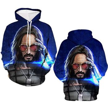 Cyberpunk 2077 Hoodie &#8211; 3D Print Unisex Patterned Pullover Sweatshirt